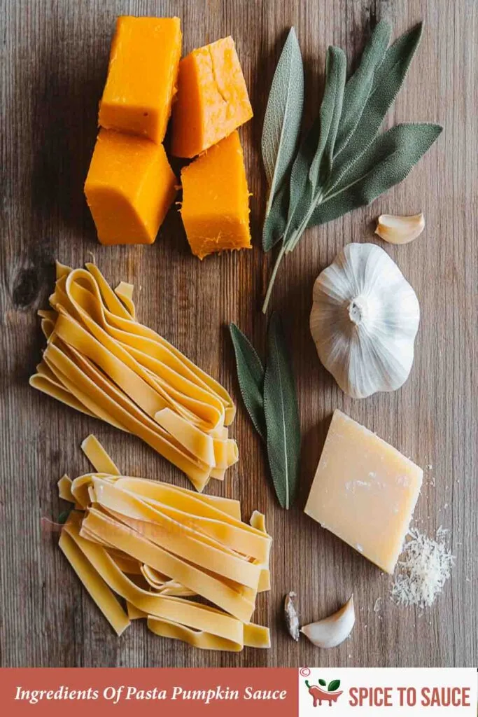 Ingredients Of Pasta Pumpkin Sauce 
