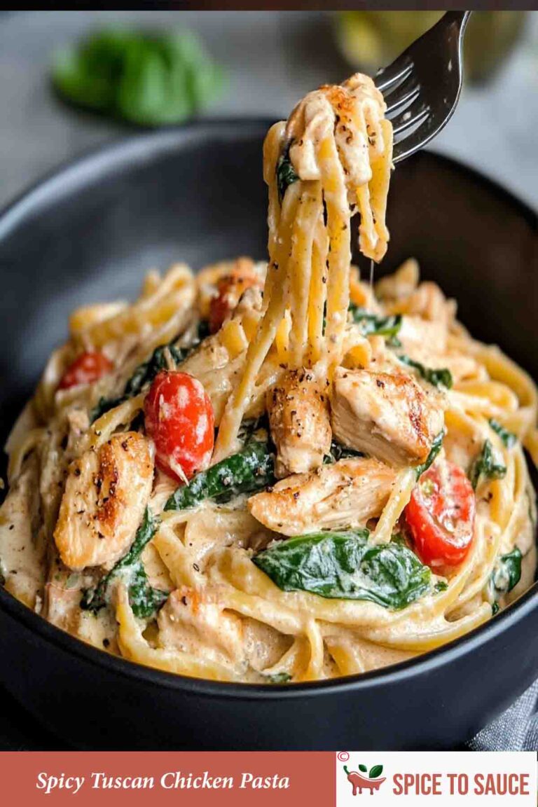 Spicy Tuscan Chicken Pasta