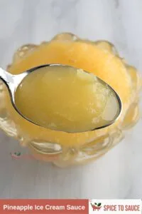 Pineapple Ice Cream Sauce